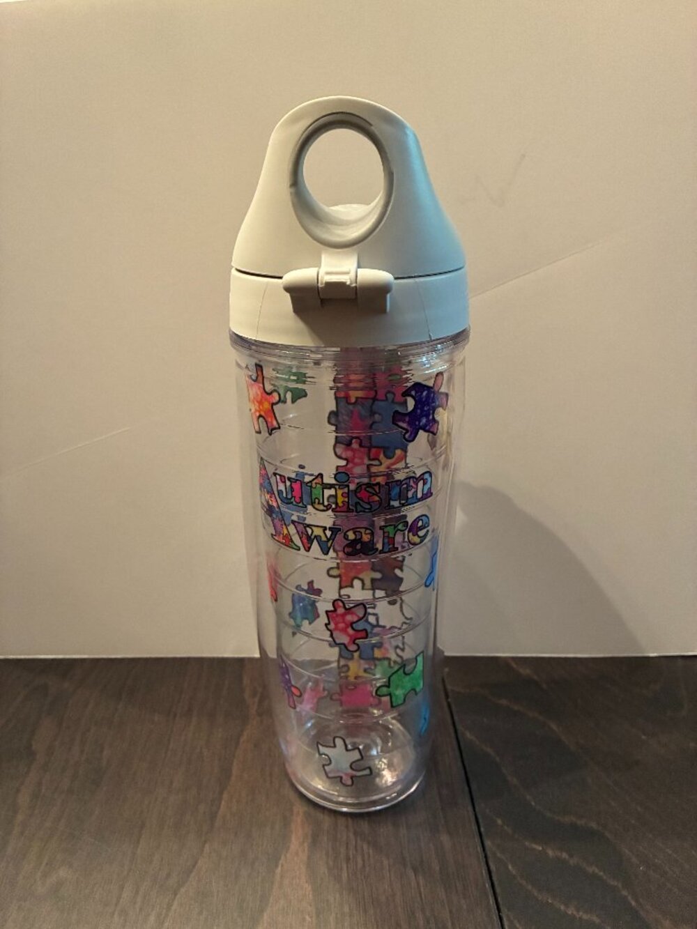 Tervis Autism Aware tumbler with flip lid